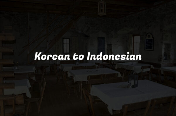 Korean to Indonesian