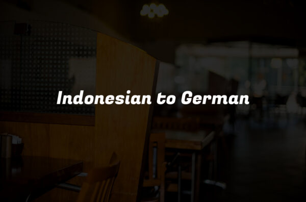 Indonesian to German