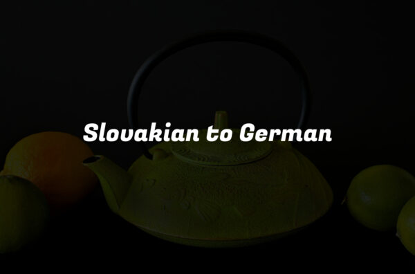 Slovakian to German