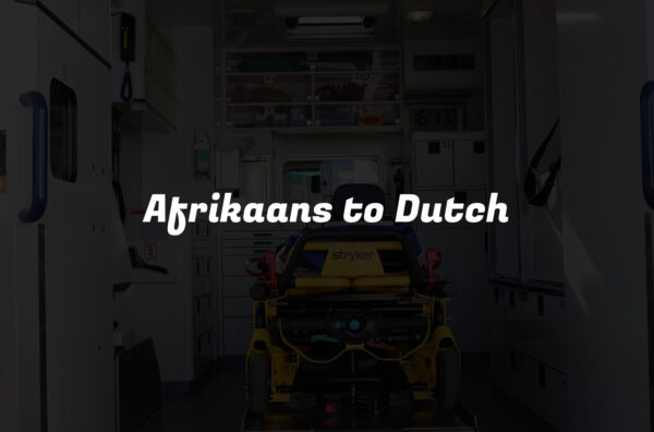 Afrikaans to Dutch