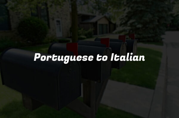 Portuguese to Italian
