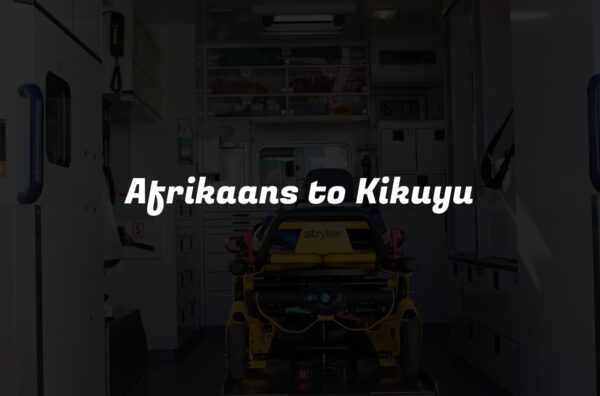 Afrikaans to Kikuyu