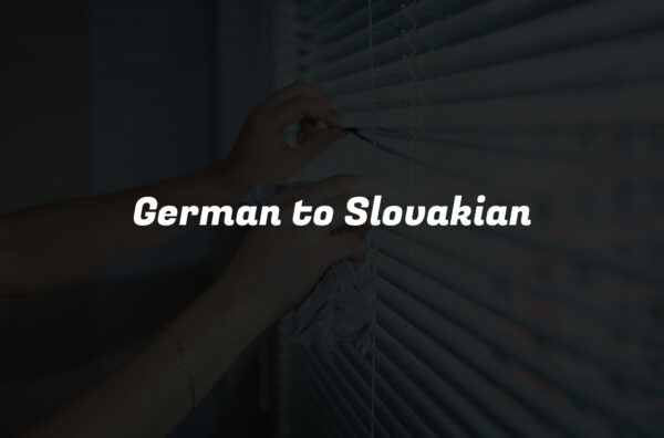 German to Slovakian