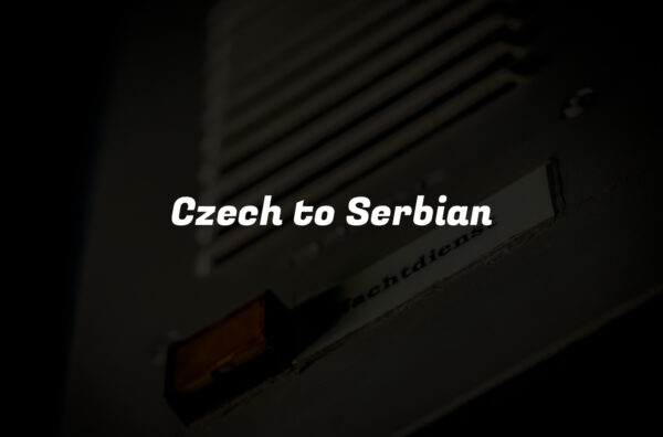Czech to Serbian
