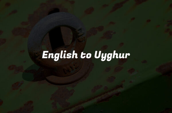 English to Uyghur