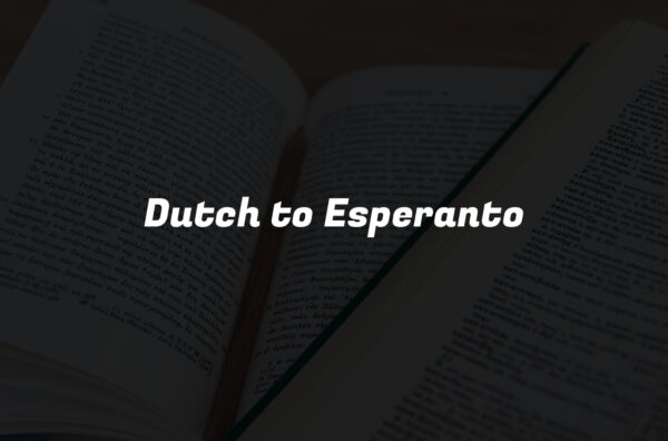 Dutch to Esperanto