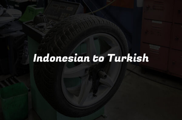 Indonesian to Turkish