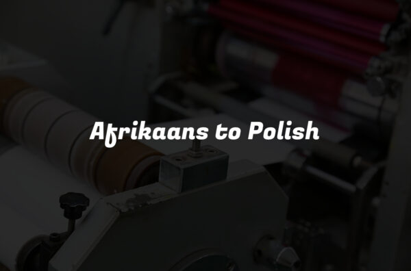 Afrikaans to Polish