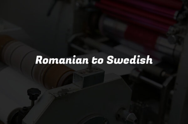 Romanian to Swedish