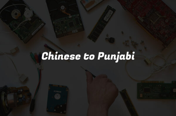 Chinese to Punjabi