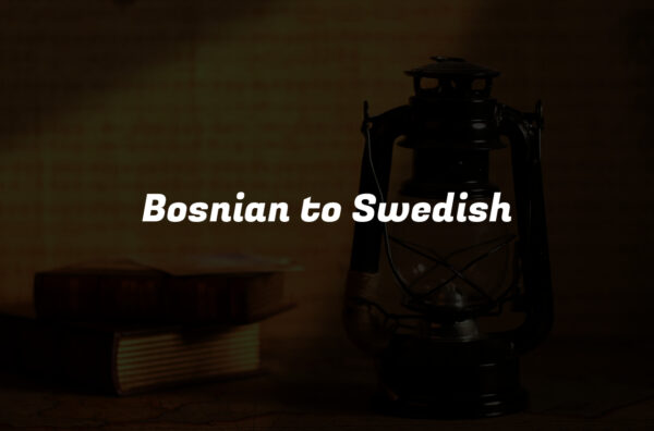 Bosnian to Swedish