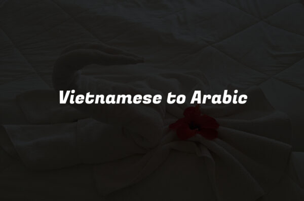 Vietnamese to Arabic