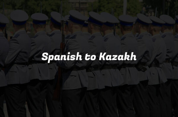 Spanish to Kazakh