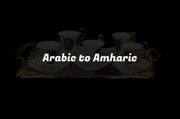 Arabic to Amharic