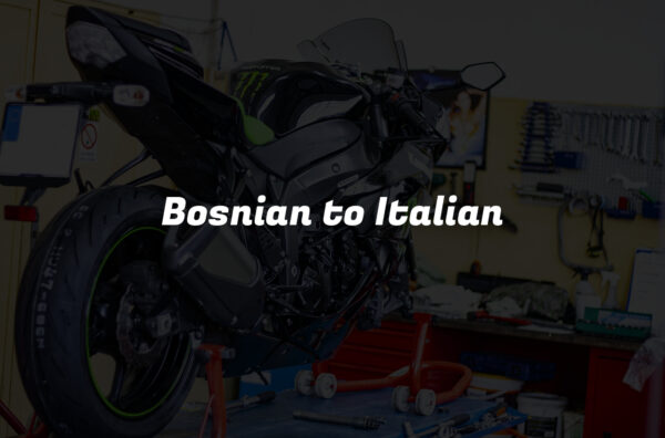 Bosnian to Italian