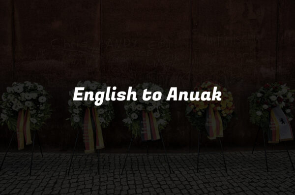 English to Anuak