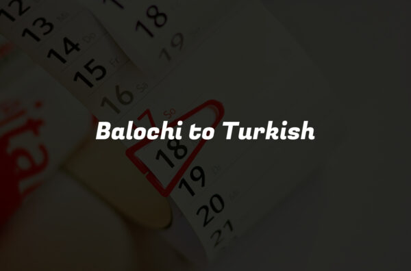 Balochi to Turkish