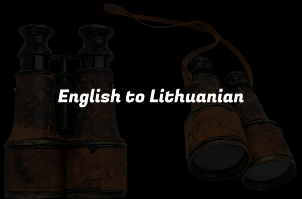 English to Lithuanian