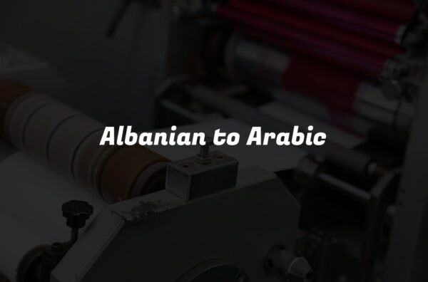 Albanian to Arabic