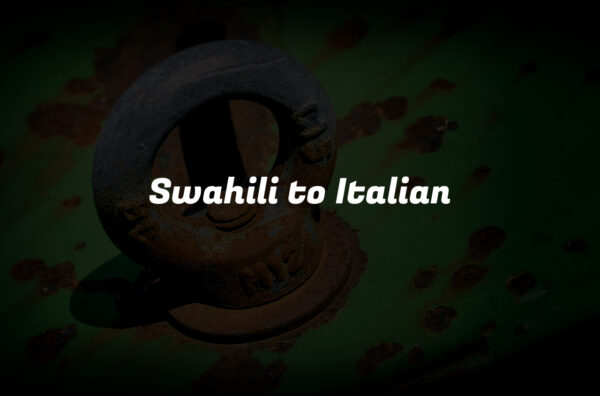 Swahili to Italian