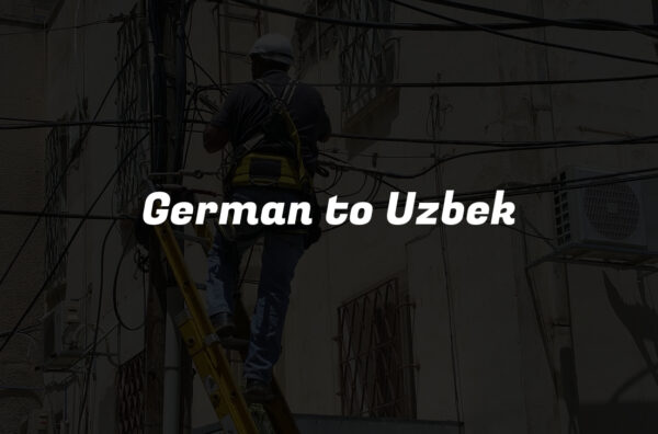 German to Uzbek