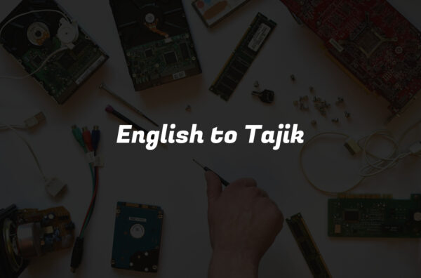 English to Tajik
