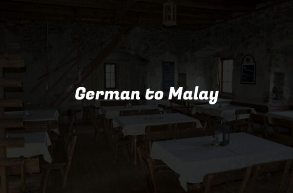 German to Malay