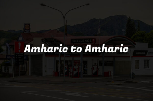 Amharic to Amharic