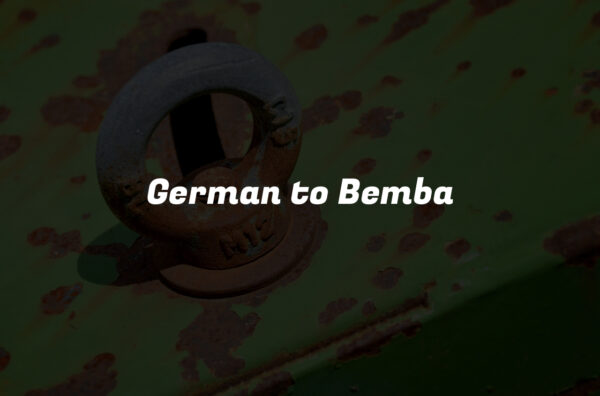 German to Bemba