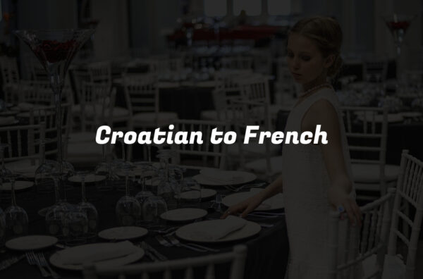 Croatian to French