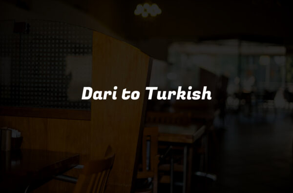 Dari to Turkish