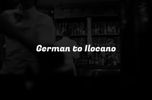 German to Ilocano