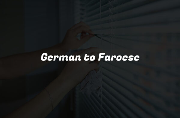 German to Faroese