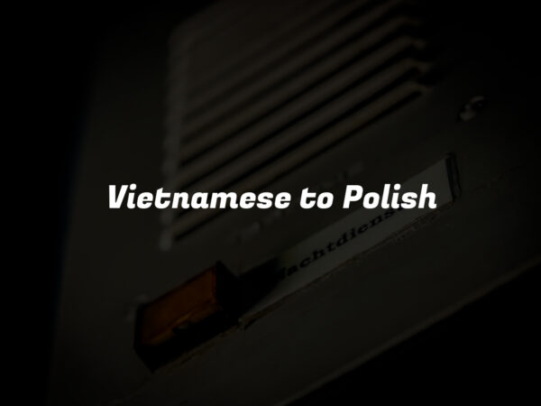 Vietnamese to Polish