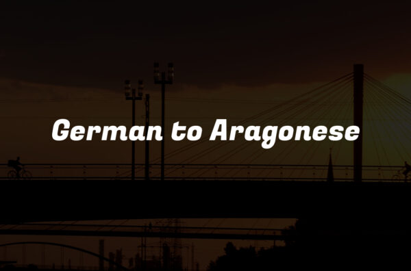 German to Aragonese