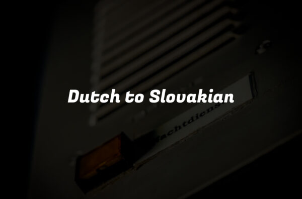 Dutch to Slovakian
