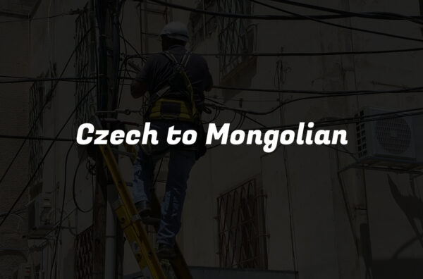Czech to Mongolian