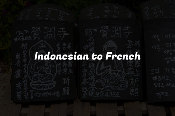 Indonesian to French