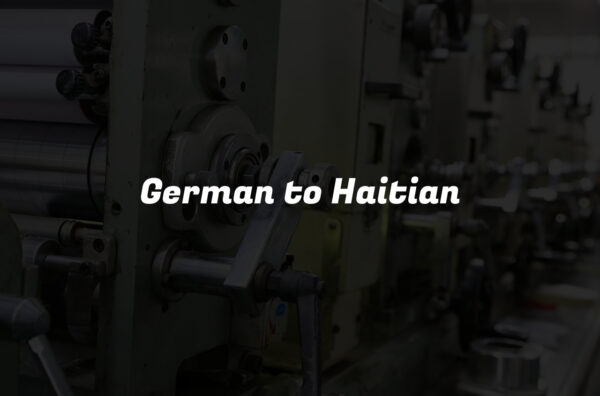 German to Haitian
